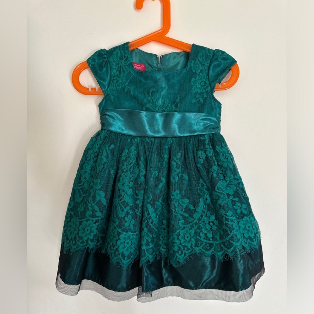 Teal Lace Dress for Toddlers